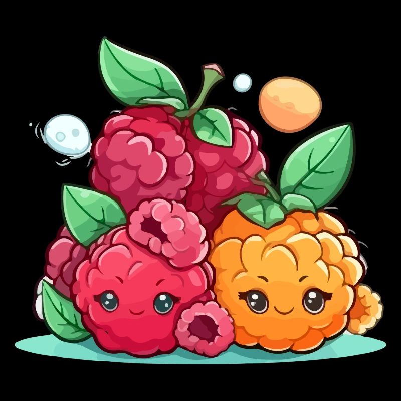 Kawaii Himbeeren
