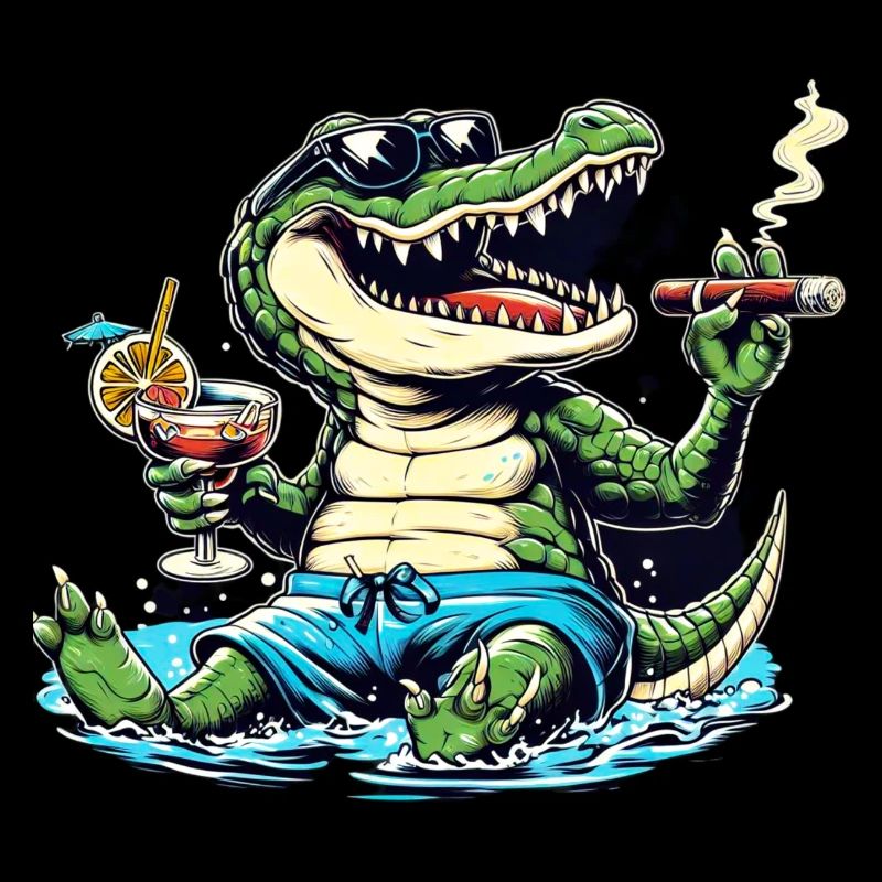 Krokodil macht Urlaub