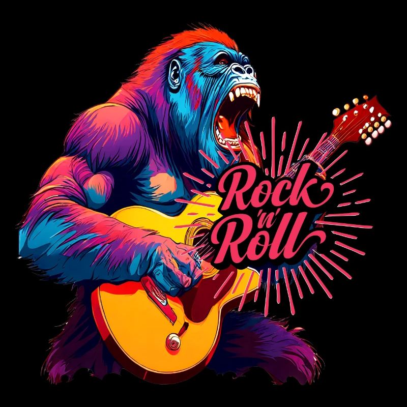 Rockn Roll, Gorilla spielt Gitarre