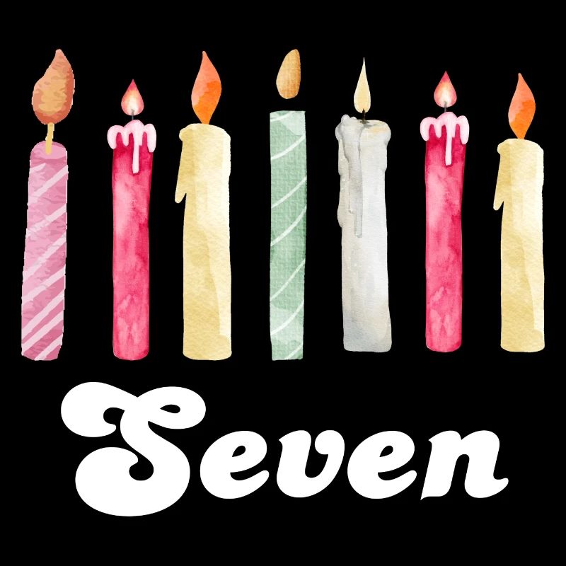 7th Anniversary Candle