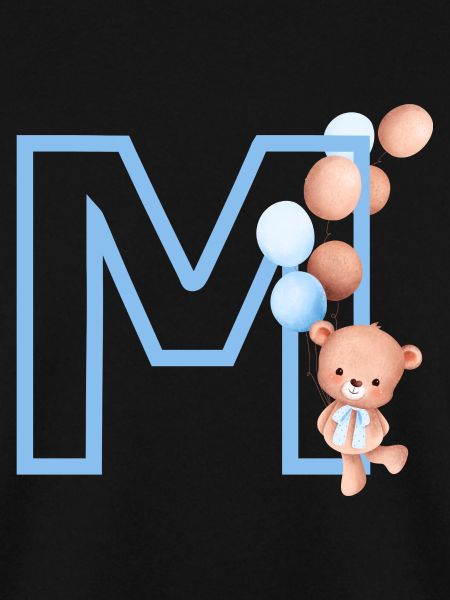 Letter M Blue Bear