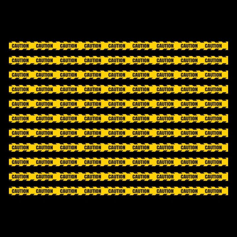 Funny Trendy Black Yellow Caution Tape Warning