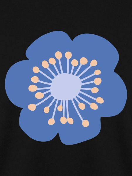 blaue Blume mit gelb