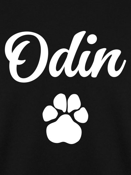 Hundename ODIN mit Pfote