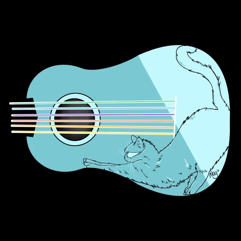 Chat guitare