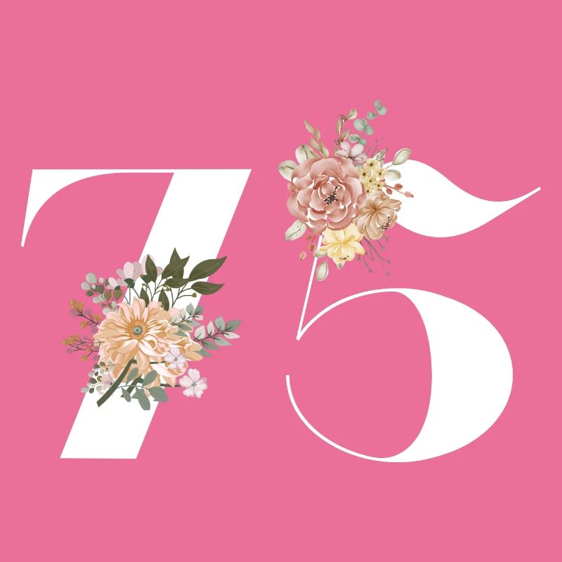 75e anniversaire fleuris (Cadeau de 75 ans)