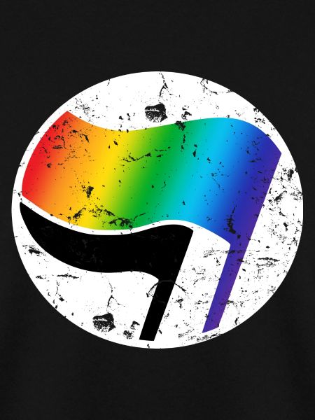 Antifa LGBT Logo Grunge