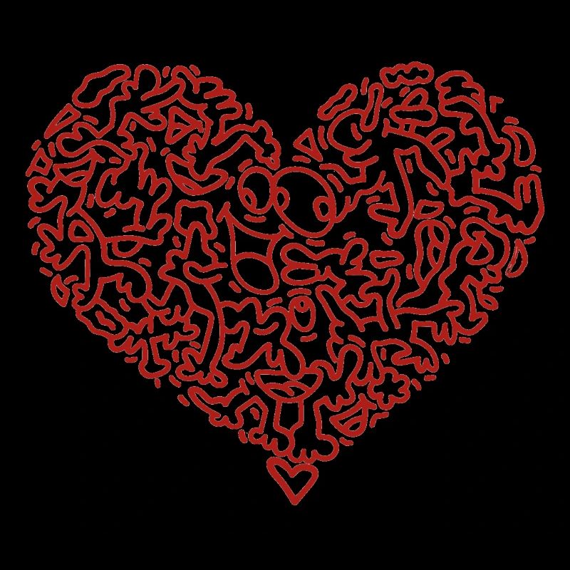 Doodle rotes Herz