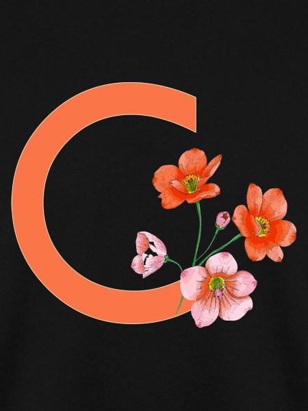 C mit Blumen