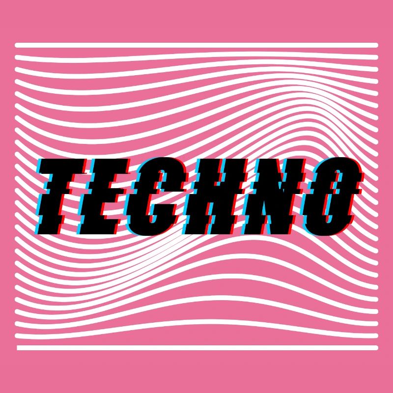 Techno Waves Trippy Psychedelic