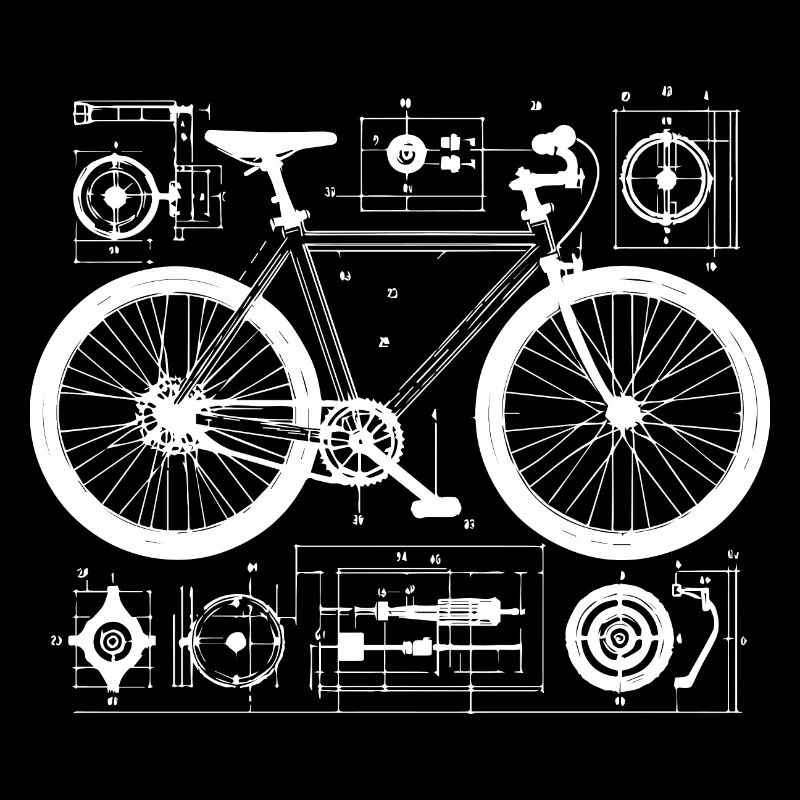bicycle wireframe drawing