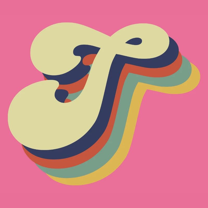 Retro-Buchstabe T