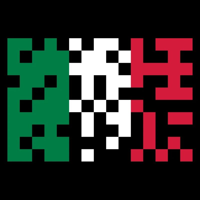 italia flag pixel