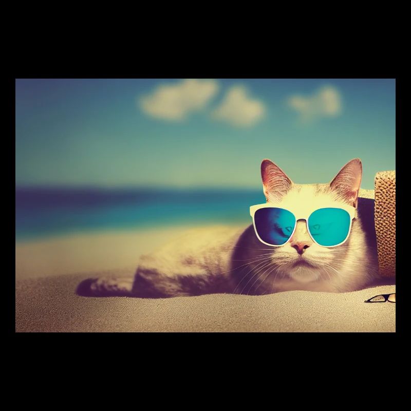 Katze mit Sonnenbrille