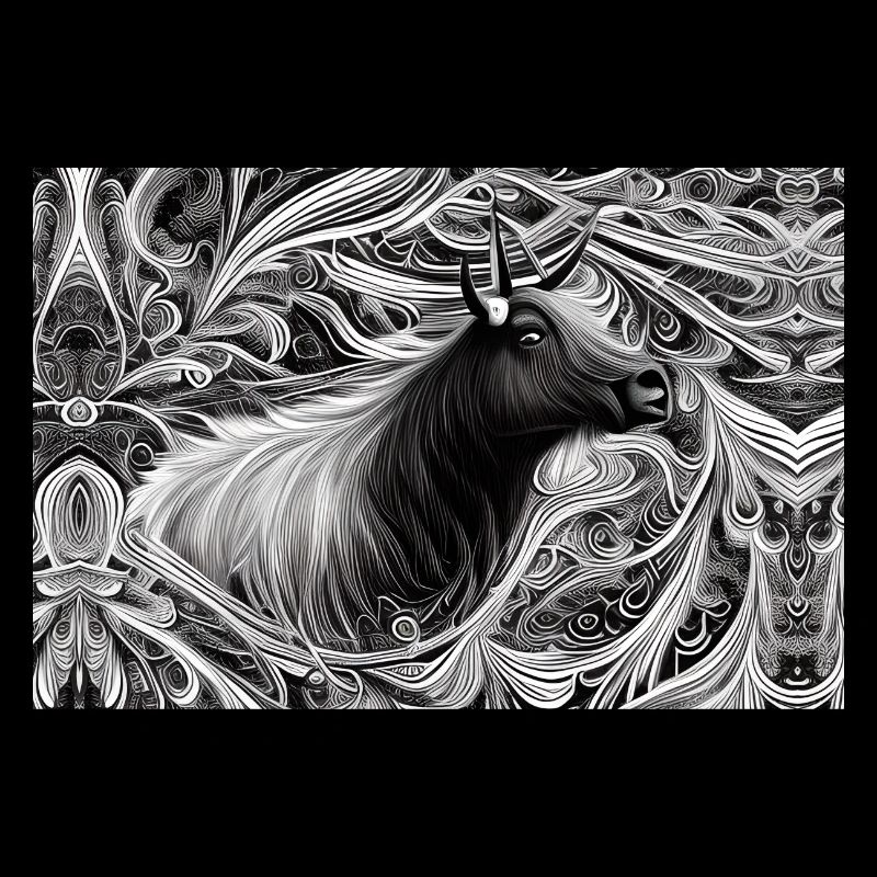 Abstrakter Camargue-Bulle
