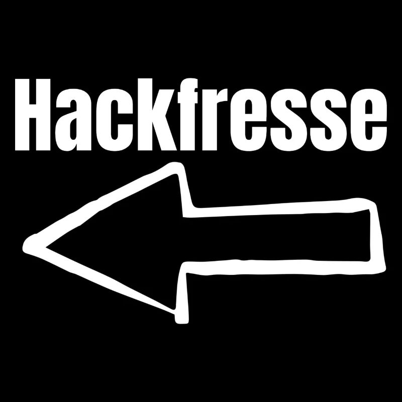 Hackfresse Pfeil Links