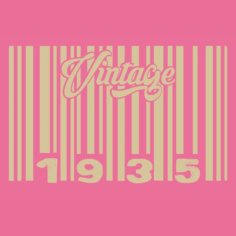 vintage 1935 Code barre 1935: Année 2025.