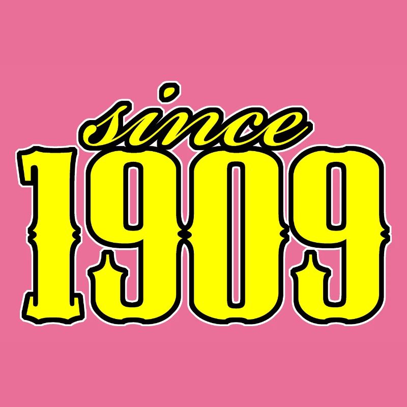 since 1909 (yellow)