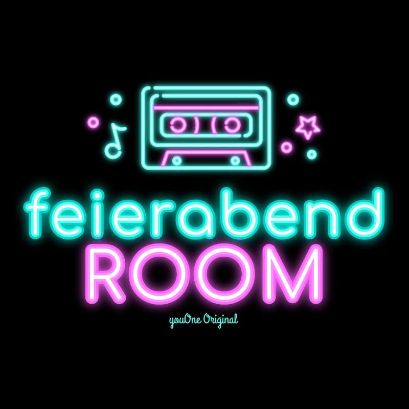 nightclub neon graphics feierabend