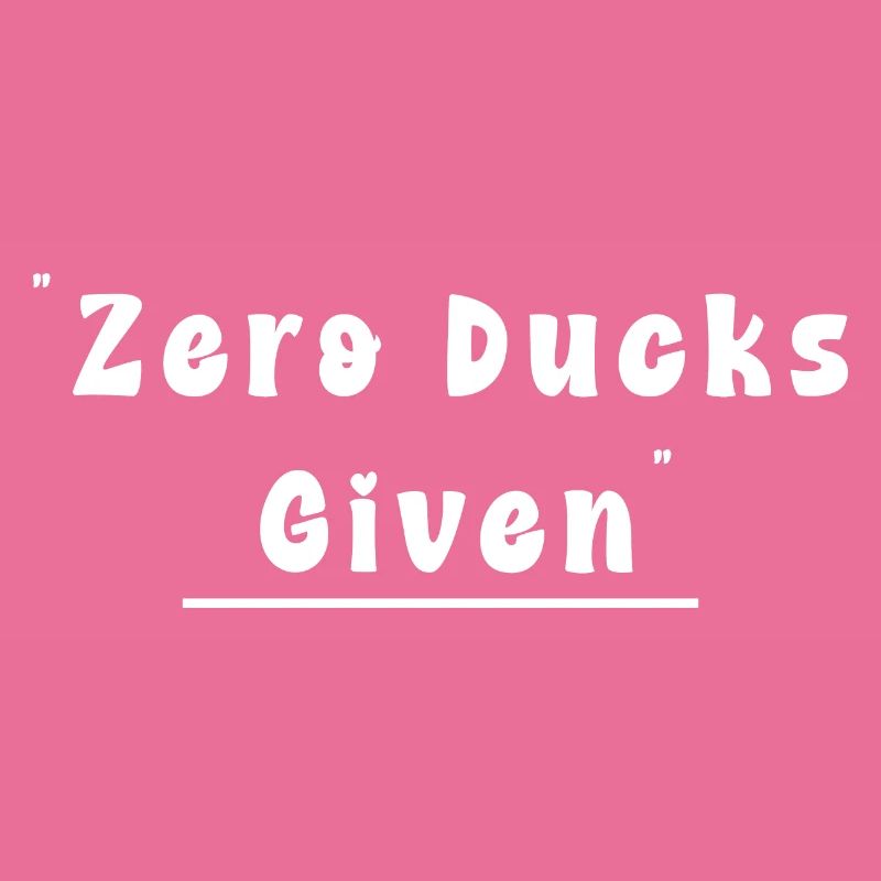 Setzen Sie ein mutiges Statement mit diesem Zero Ducks Given