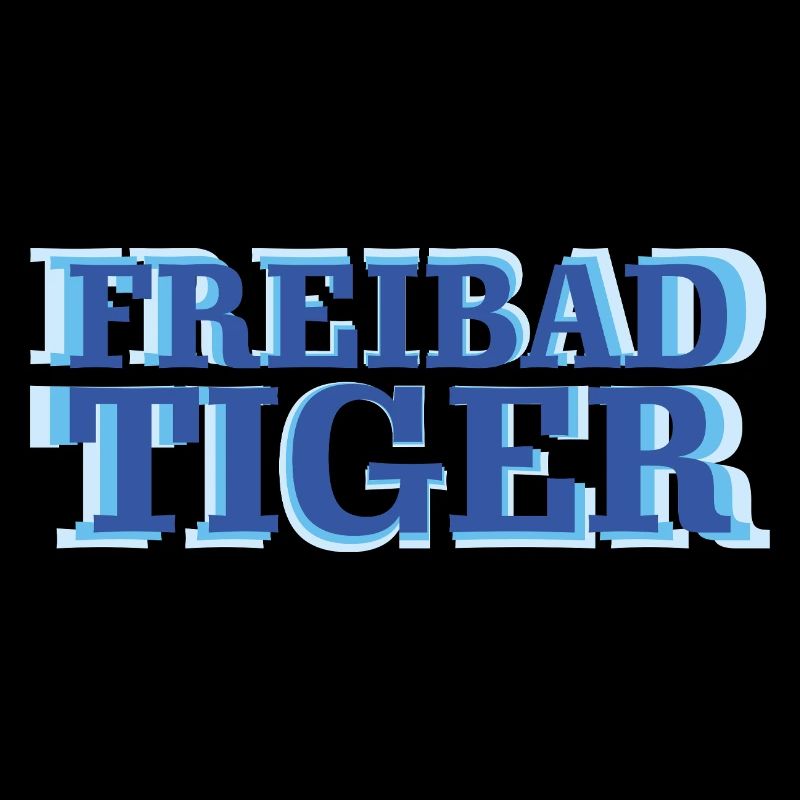 Freibadtiger Freibad schwimmen
