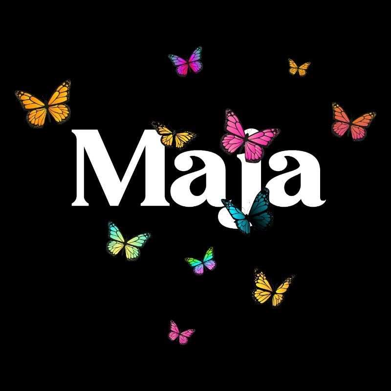 MAJA - Schöner Mädchen Name mit Schmetterlingen
