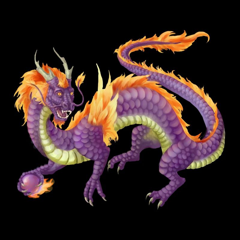 Asiatischer Drache lila