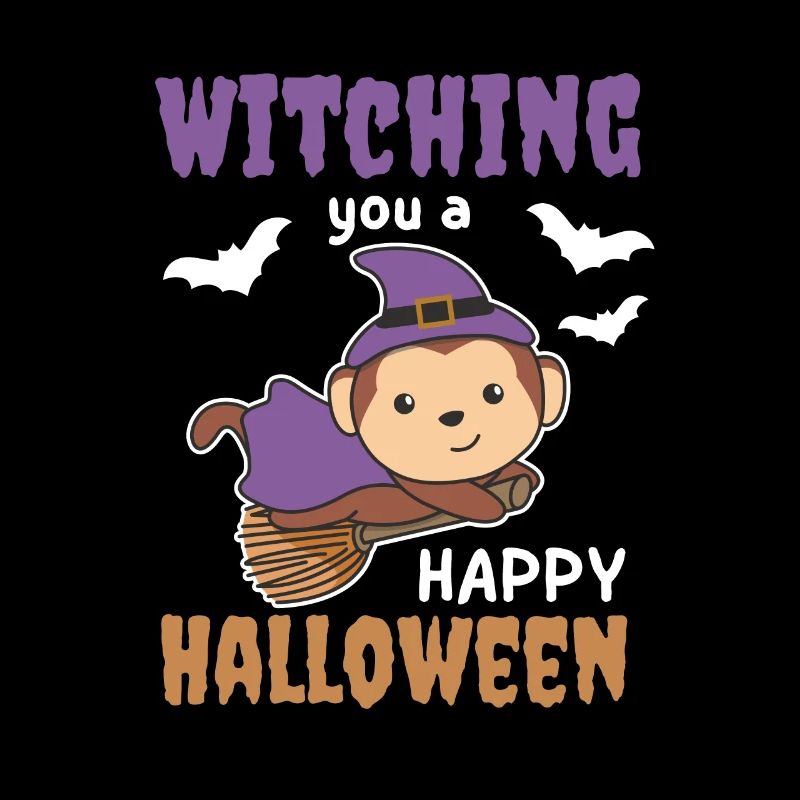 Sorcières singes Sorcières Sorcières vous sorcière un joyeux Halloween