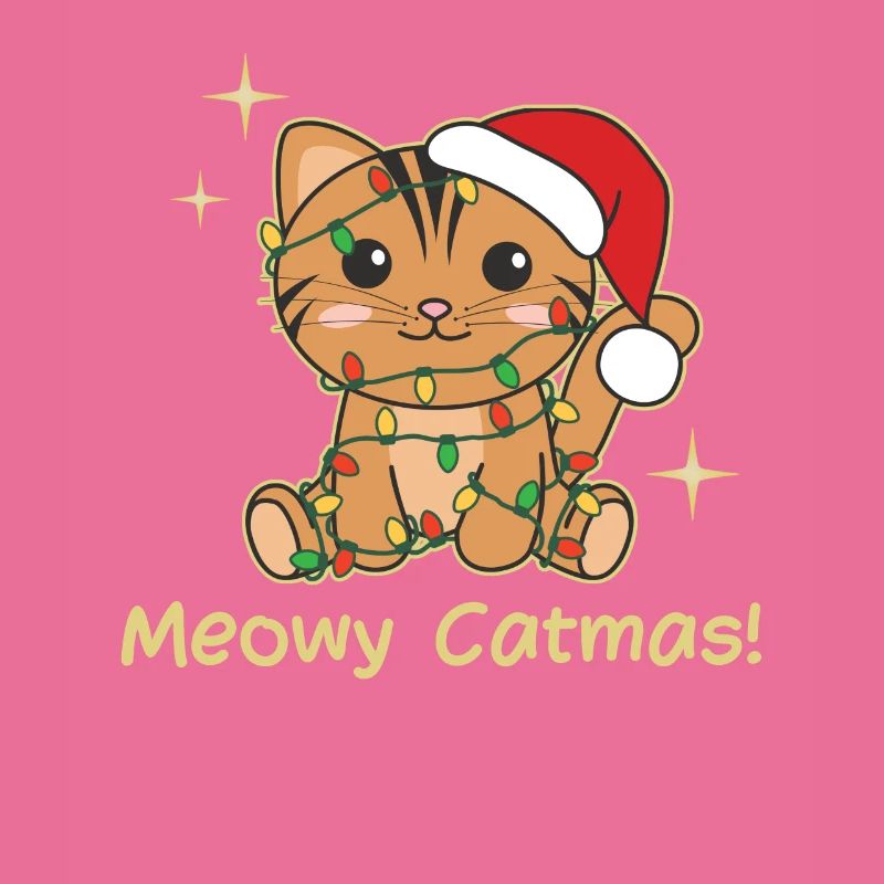 chat animaux de noël mignon chat miaou catmas