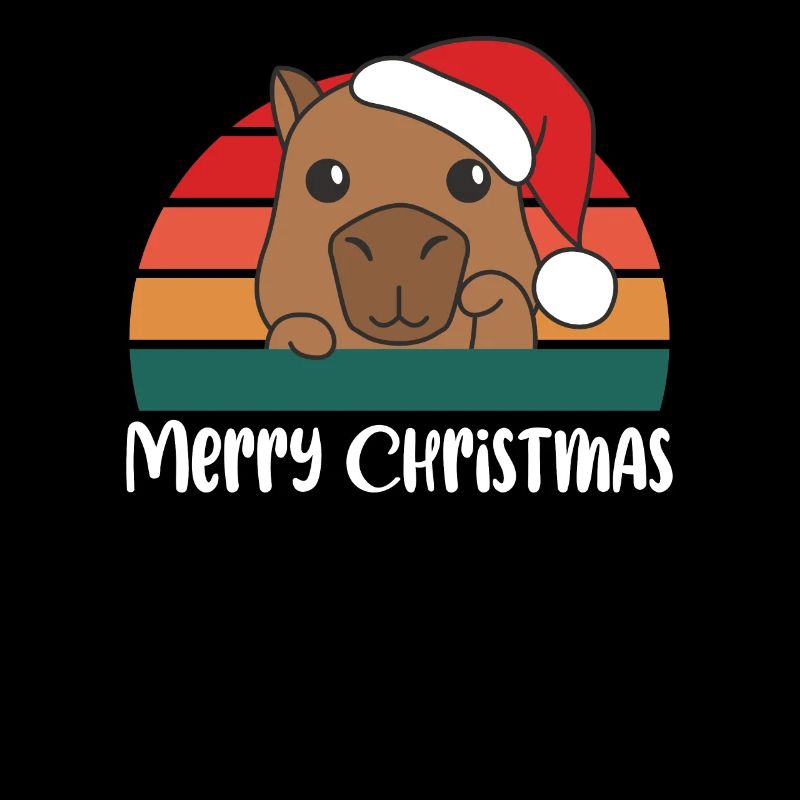 joyeux Noël Rétro Capybara Noël