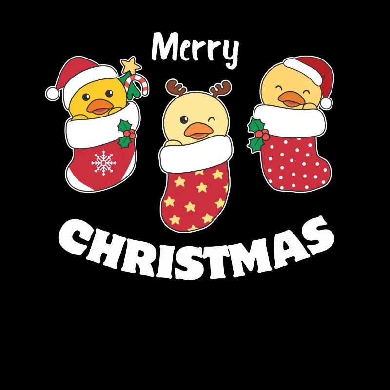Canards mignons en chaussette de Noël pour canard de Noël