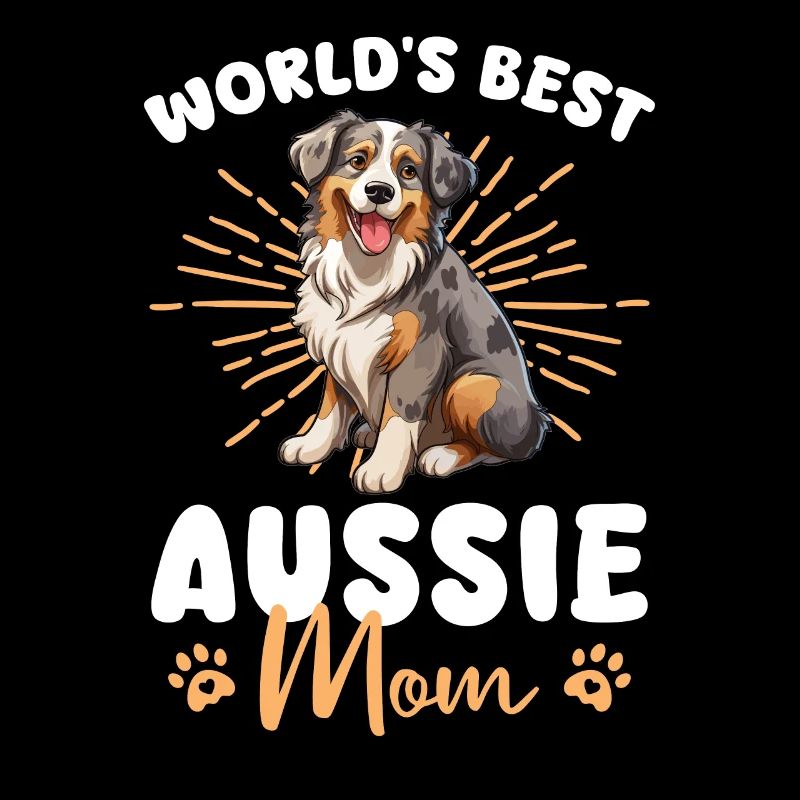 Berger Australien Bleu Merle Chien Aussie Maman
