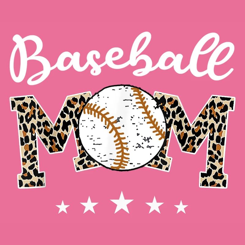 Softball Baseball Mama Leopard Tee Muttertag