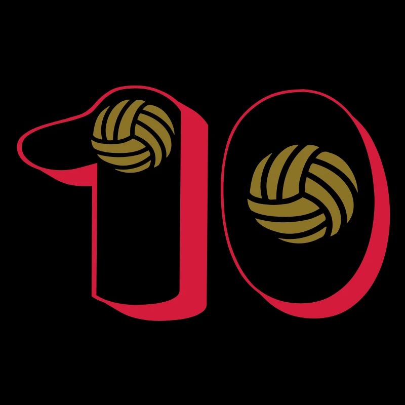 Nummer 10 Volleyball-Spieler