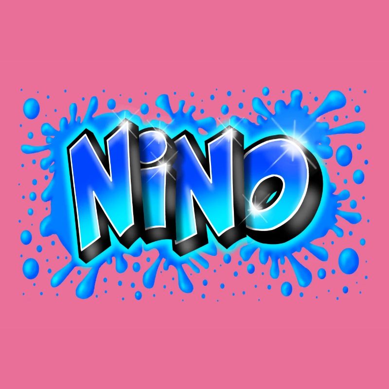 Graffiti NINO splash blue