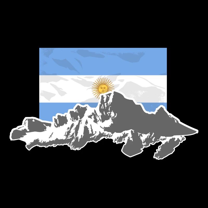 Argentina - Mountains & Flag