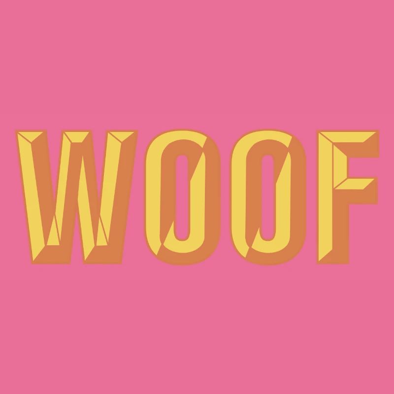 Conception de texte biseauté Woof