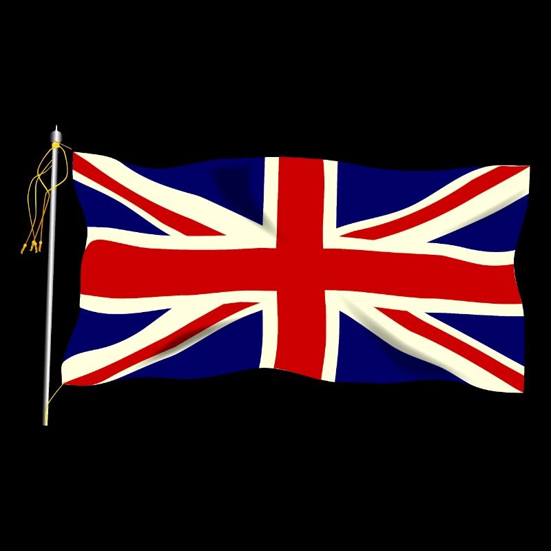 Winkende Union Jack Flagge