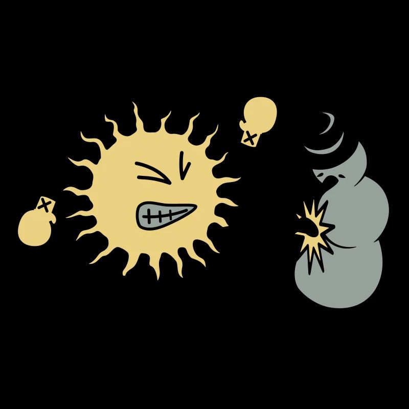 sun kicks snowman