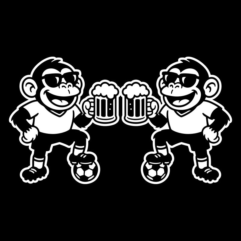 Fussball Affe Bier
