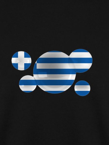 Greece flag on bubbles