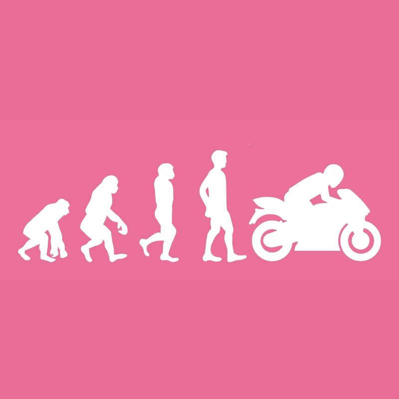 Motorradfahrer Mofa Motorrad Evolution