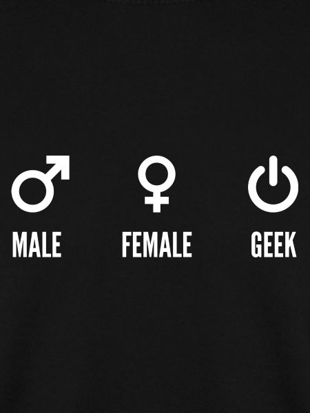 Männlicher weiblicher Geek