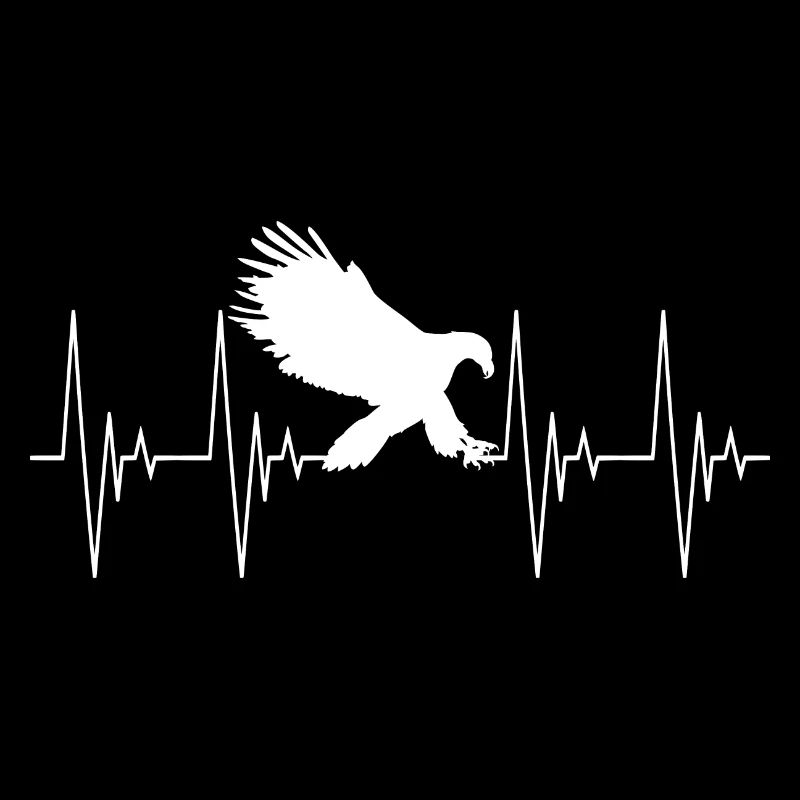 Eagle White Heartbeat Animaux Oiseau de proie ECG