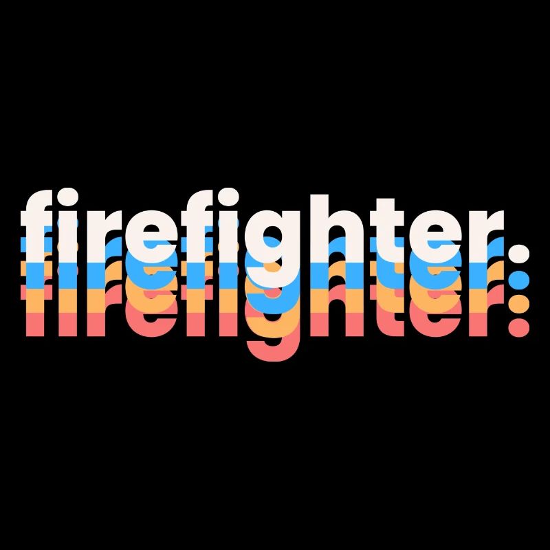 Firefighter Schriftzug bunt