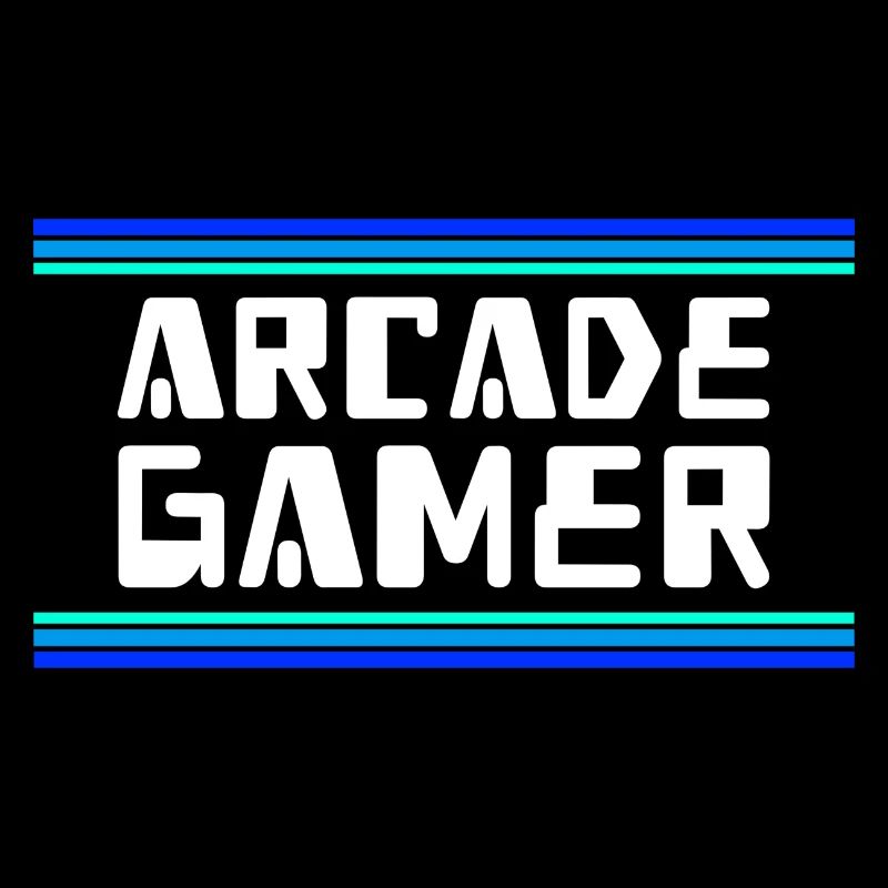 Arcade Gamer RetroGaming Blau