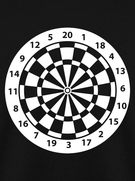 Dartboard heavy white design