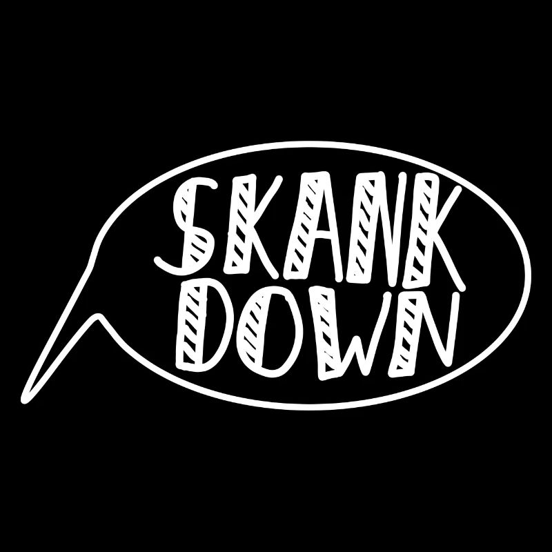 Skank vers le bas bulle de discours