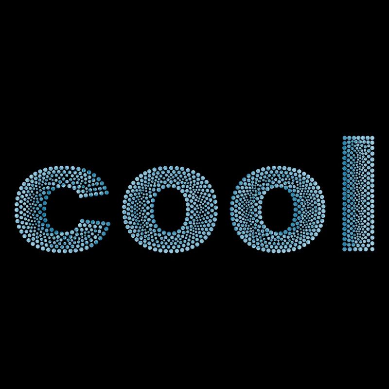 Le mot « cool » pointillé