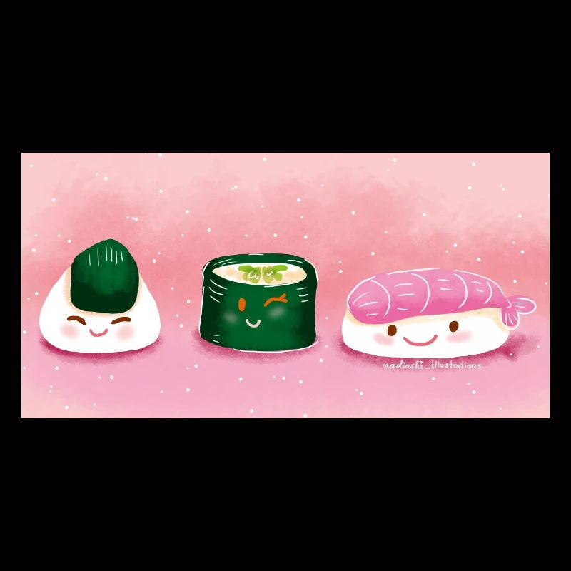 Sushi heureux